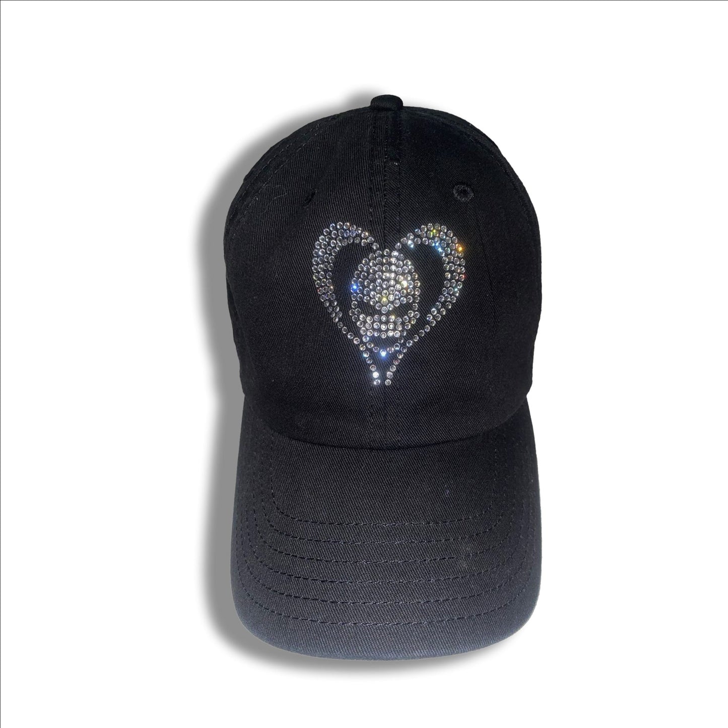 GLITTER HEART CAP